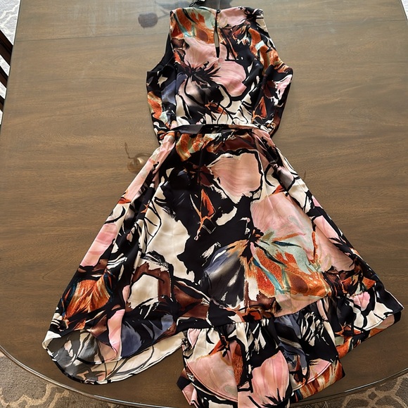 NWT Three Eighty Two (Revolve) Aria Asymmetrical Ruffle Hem Midi Dress Large - Picture 7 of 7